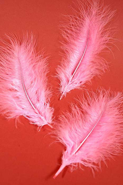 5" - 7" Ostrich Feather Lt Pink Pkg/50