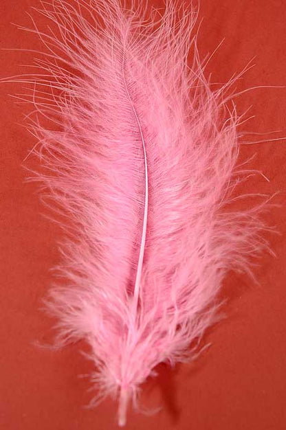 5" - 7" Ostrich Feather Lt Pink Pkg/50