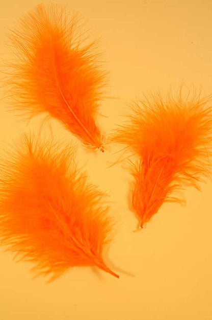 5" - 7" Ostrich Feather Orange Pkg/50