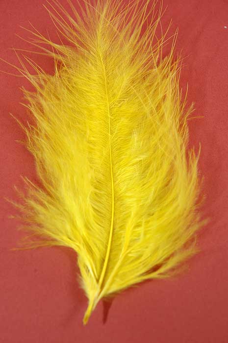 5" - 7" Ostrich Feather Yellow Pkg/50