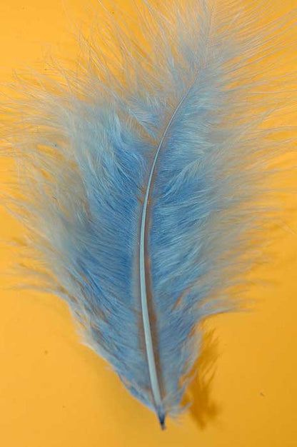 5" - 7" Ostrich Feather Lt Blue Pkg/50