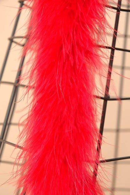 72" Feather Marabou Red Ea