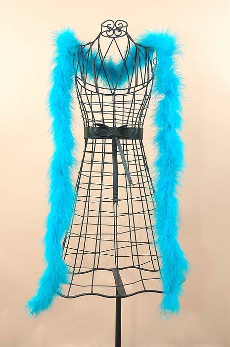 72" Feather Marabou Turquoise