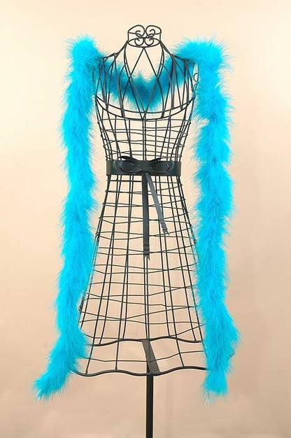 72" Feather Marabou Turquoise
