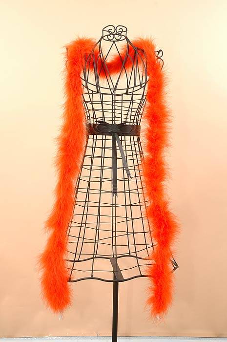 72" Feather Marabou Orange Ea
