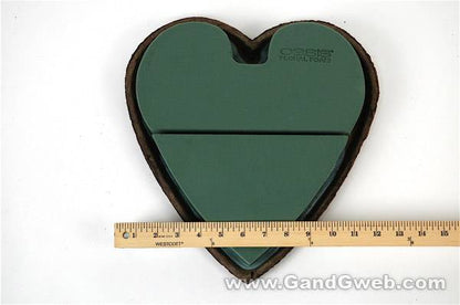 12" Solid Heart Oasis Green Pkg/2