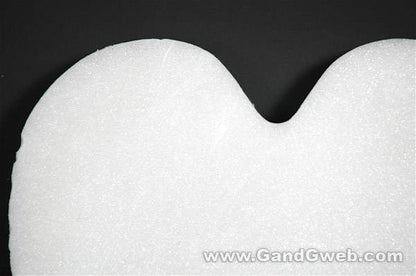 24" White Solid Heart Ea
