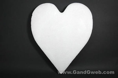 24" White Solid Heart Ea