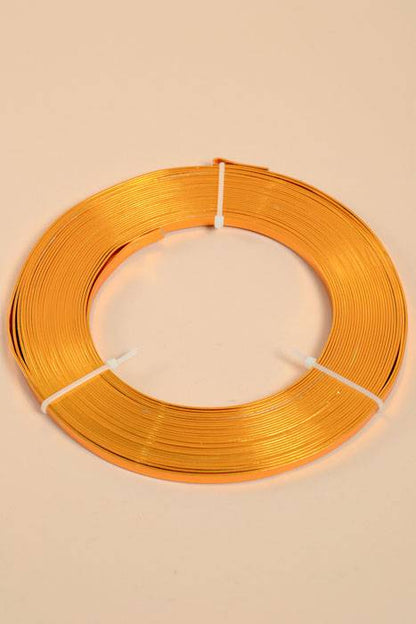 5mm X 10yds Aluminum Flat Wire Gold