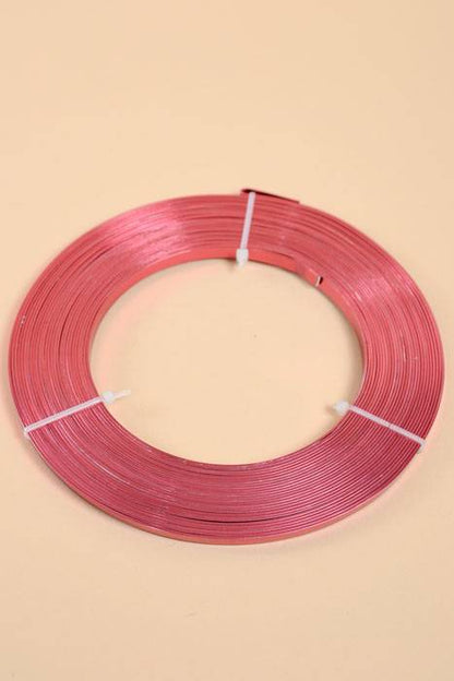 5mm X 10yds Aluminum Flat Wire Burgundy