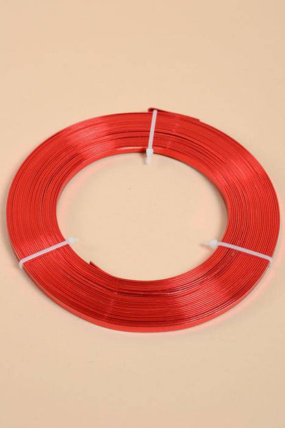 5mm X 10yds Aluminum Flat Wire Red