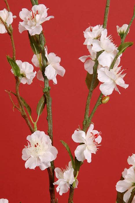 39" Cherry Blossom Spray White