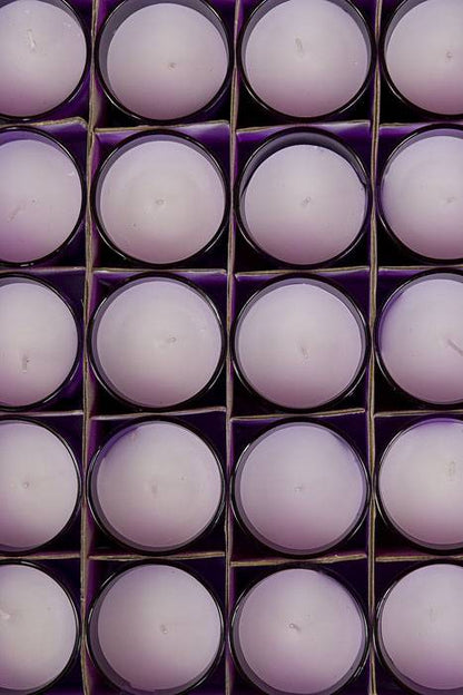 Votive Candle In Glass Fuchsia Pkg/25