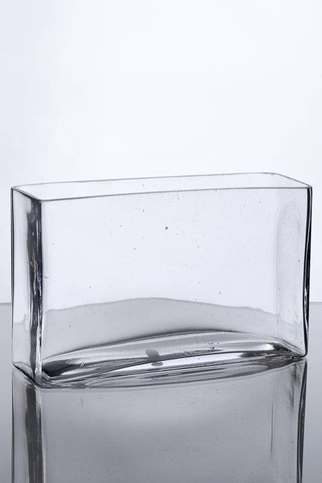 3" X 10" X 6" Rectangular Glass Vase Clear