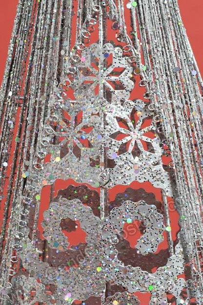 24"/28" Decorative Christmas Trees Silver Set/2