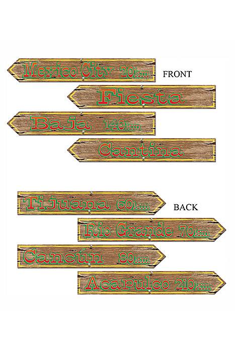 23.75" Mexican Sign Cutouts Multi Pkg/4