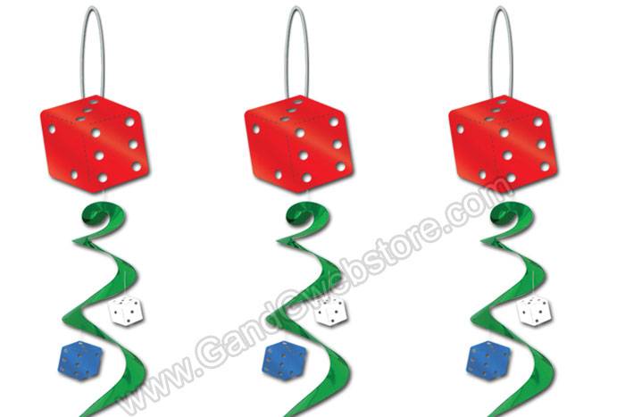 30" Dice Whirls Multicolor Set/3