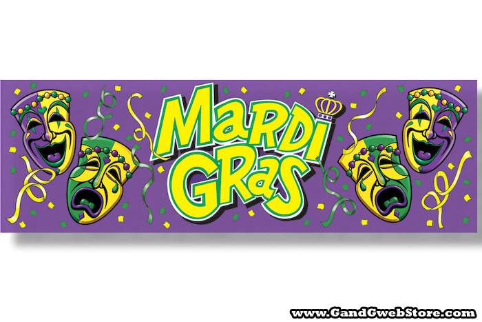 Mardigrass Sign Banner Multi