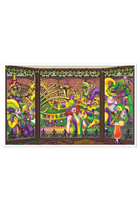 38" X 62" Mardi Gras Insta-view Multi-color