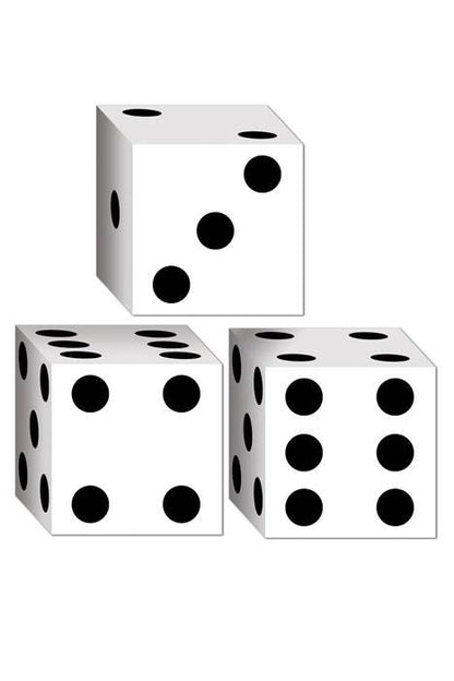 3.25" Dice Favor Boxes Black/white