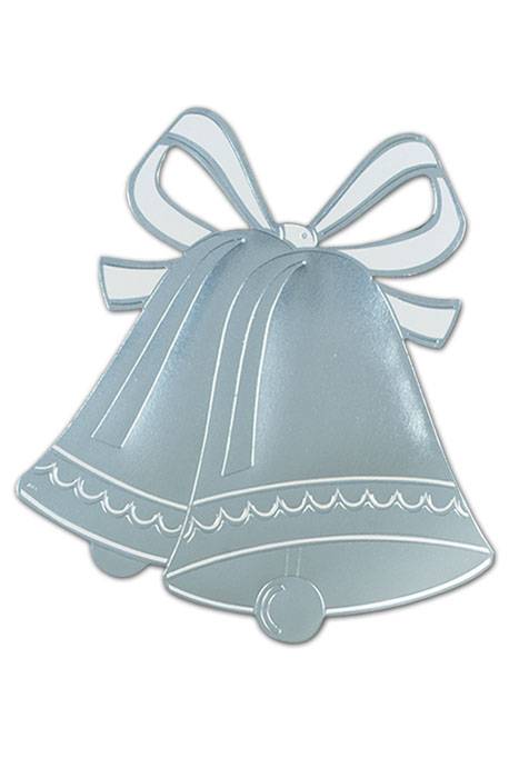 16&quot; Wedding Bell Silhouette Silver Pkg/6
