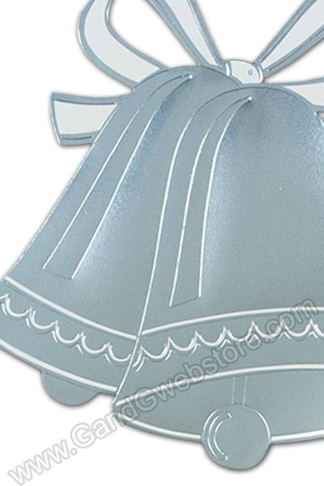 16&quot; Wedding Bell Silhouette Silver Pkg/6