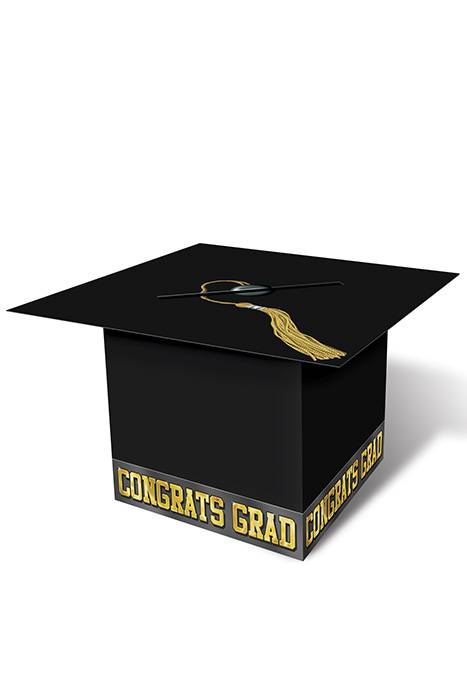 Grad Cap Card Box Black