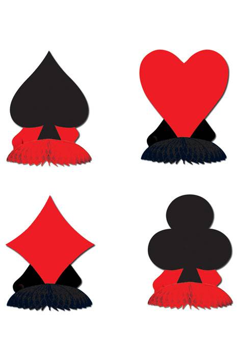 4.5" Card "suit" Playmates Assorted Pkg/4