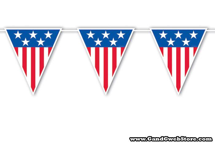 American Spirit Pennant Banner Red/white/blue