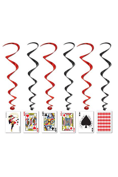 3ft Playing Cards Whirls Multi-color Pkg/5