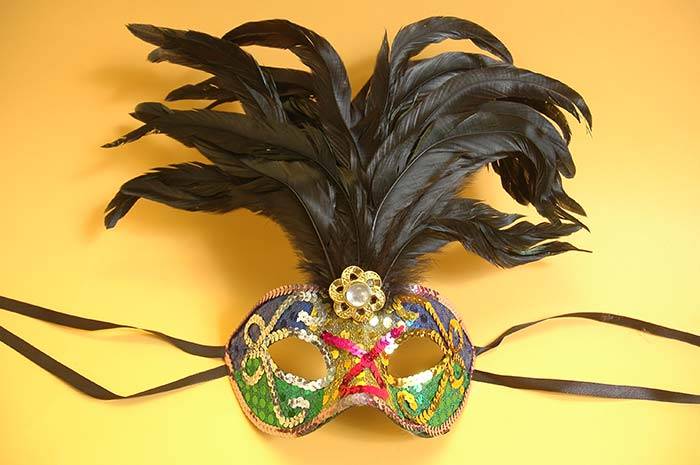 Eyes Mask W/sequin/feather Multicolor