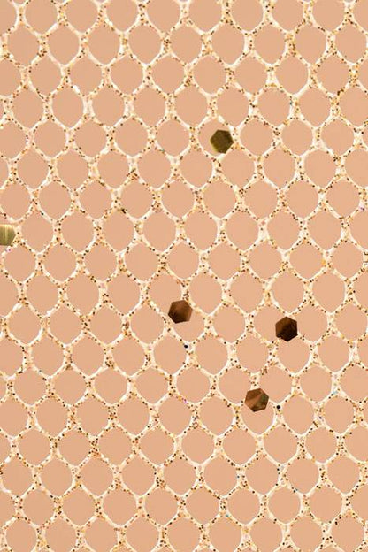 19" X 10yds Metallic Mesh W/glitter Gold