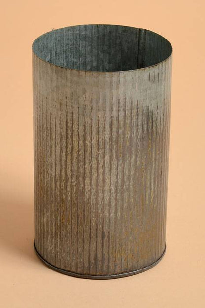 4.5" X 7.5" Norah Vase Zinc Rusted Gray