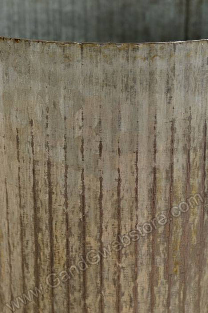 4.5" X 7.5" Norah Vase Zinc Rusted Gray