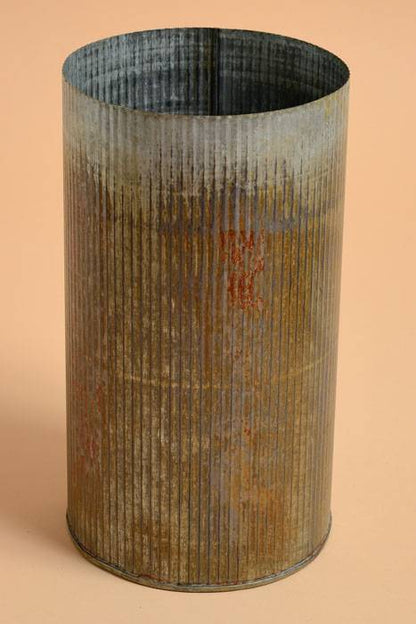 6" X 10.5" Norah Vase Zinc Rusted Gray