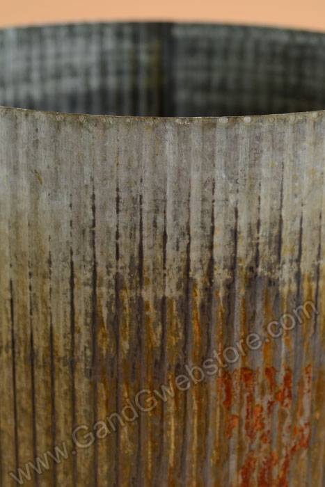 6" X 10.5" Norah Vase Zinc Rusted Gray