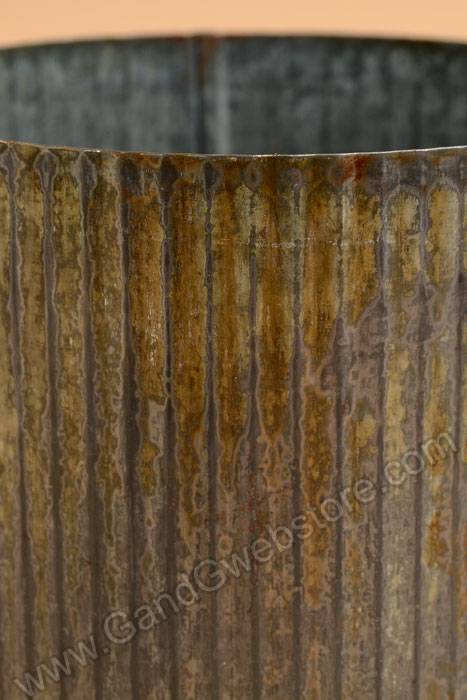 4.5" X 5.5" Norah Vase Zinc Rusted Gray