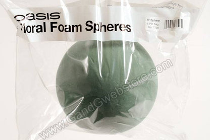 8" Floral Foam Sphere Green