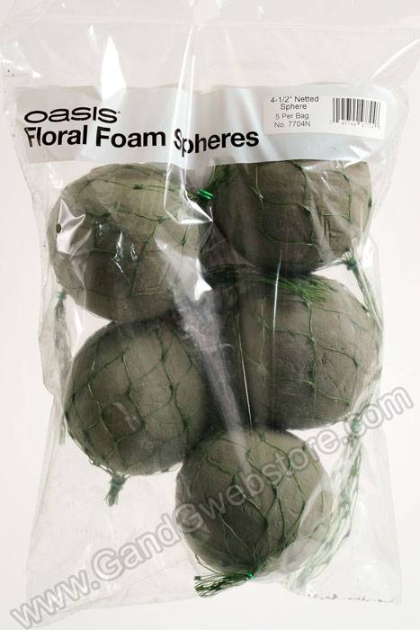 4.5" Netted Sphere Oasis Green Pkg/5