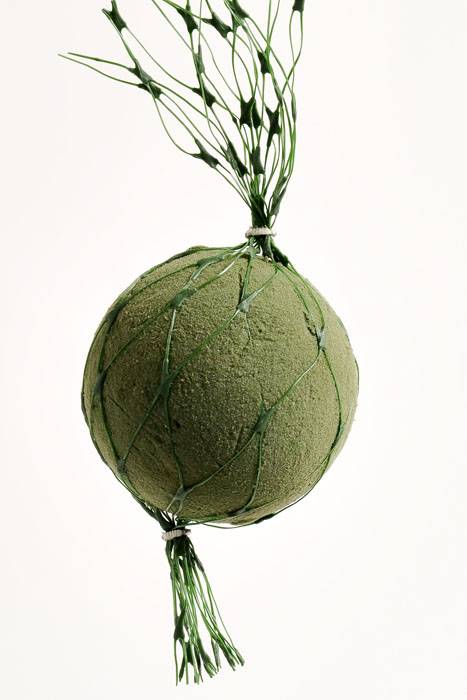 6" Netted Floral Foam Sphere Green Pkg/2