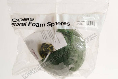 8" Netted Floral Foam Sphere Green