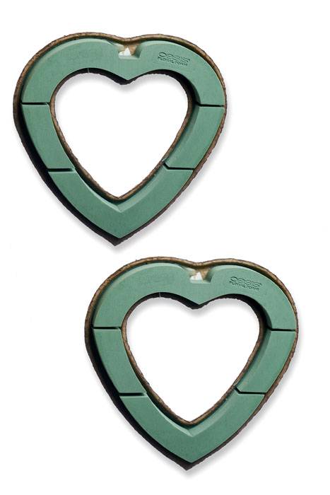 18" Open Heartoasis Foam Pkg/2