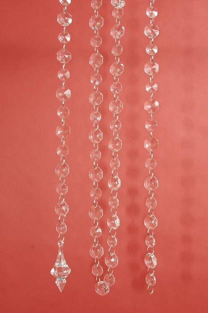 76" Acrylic Small &amp; Big Bead Garland Clear Ea.