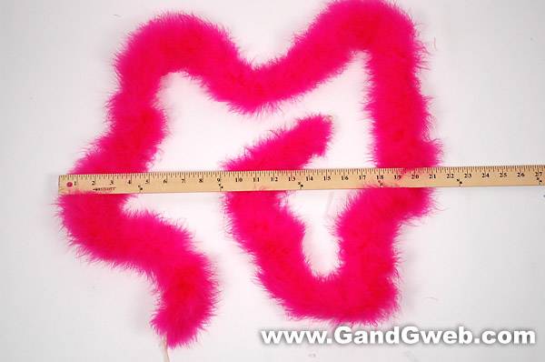 72" Feather Marabou Hot Pink Ea