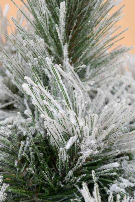 15" Mix Pine Tree W/snow In Pot Green/white