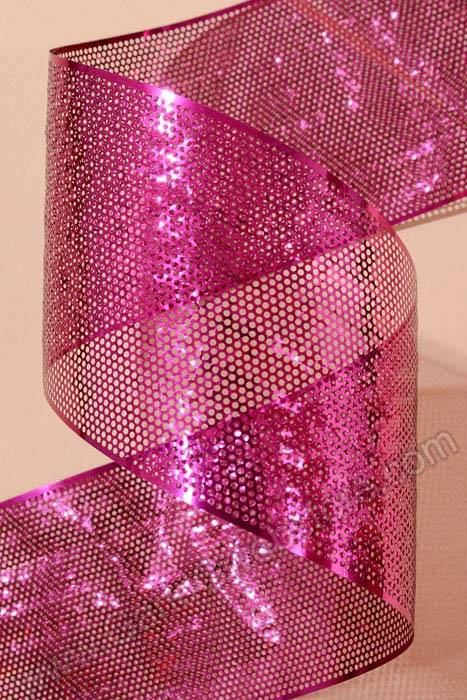 3.25" X 44yds Sieve Metallic Ribbon Fuchsia