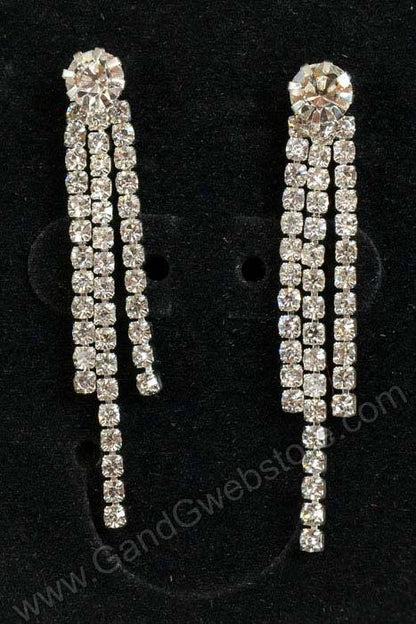 Rhinestone Necklace &amp; Earrings Set Silver