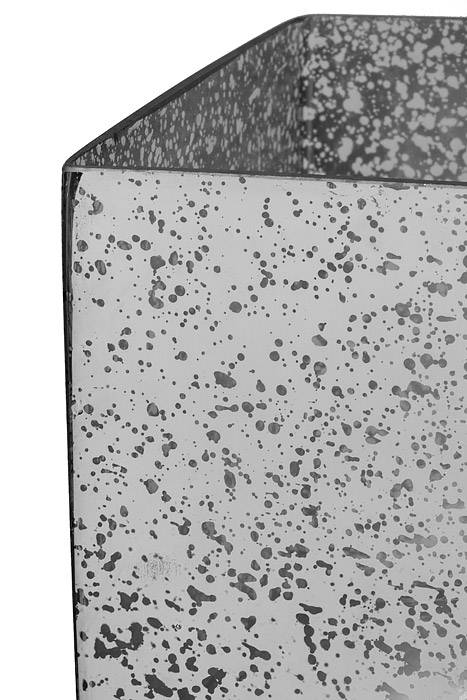 6&quot; X 6&quot; X 6&quot; Square Glass Vase Mercury Silver