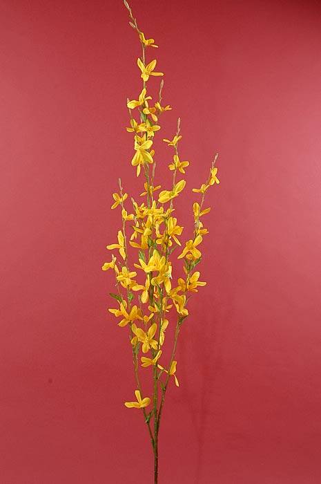 38" Silk Forsythia Spray Yellow