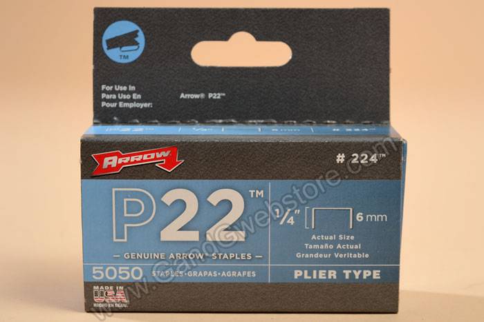 P-22  1/4" Staples  Pkg/5050